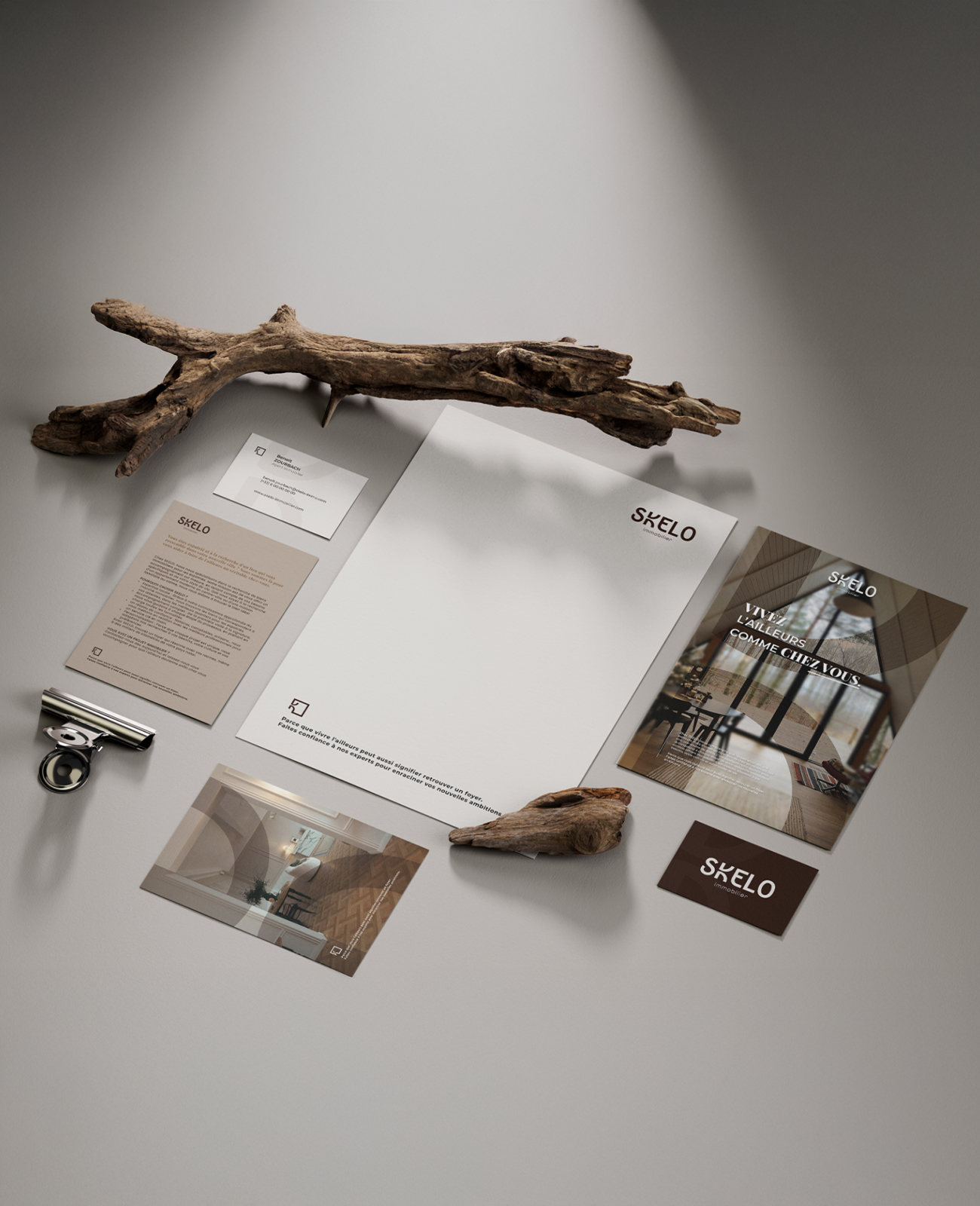 identité de marque - SKELO - support de communication